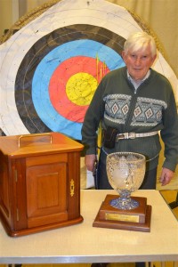 Malcolm Adams with the Ron Smith Memorial Trophy
